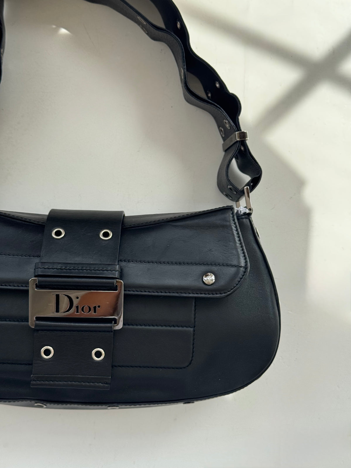 Christian Dior Columbus Shoulder Bag in Black