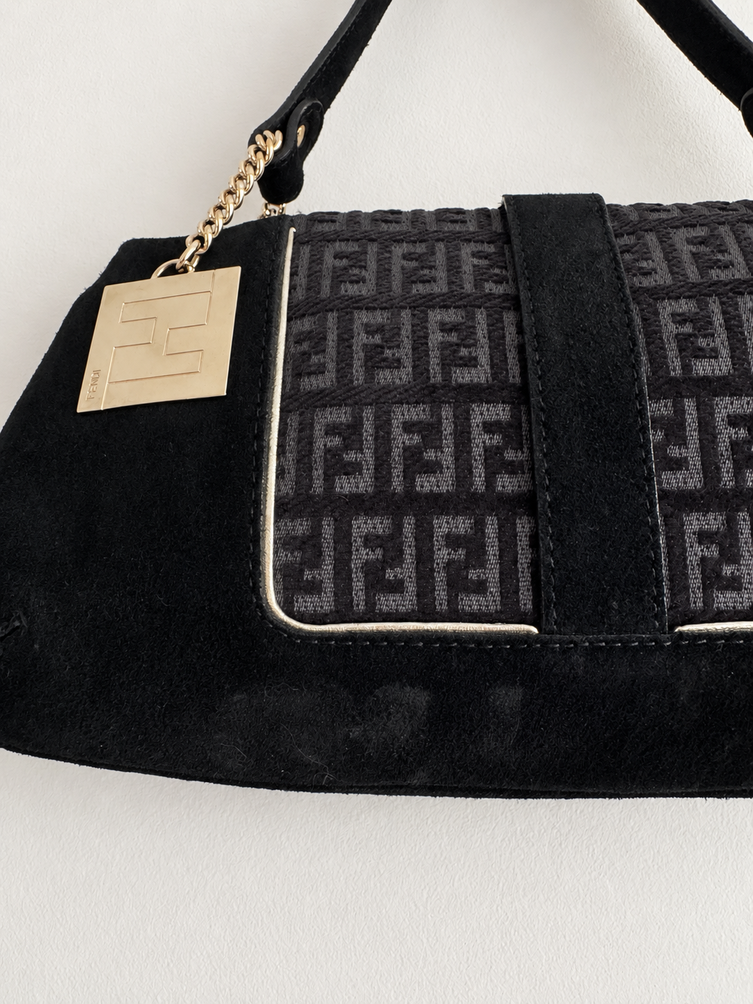 Fendi Canvas Chef Bag in Black