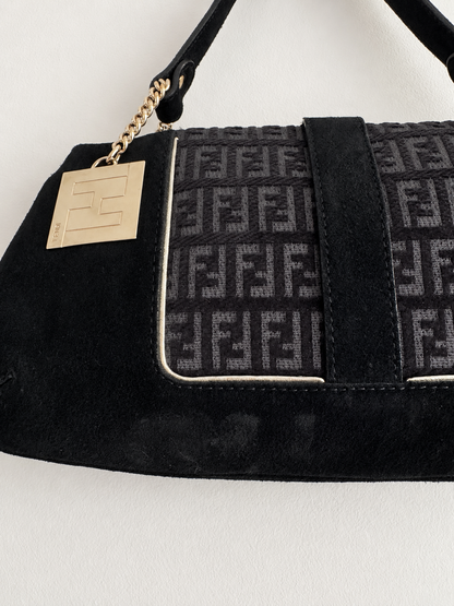 Fendi Canvas Chef Bag in Black