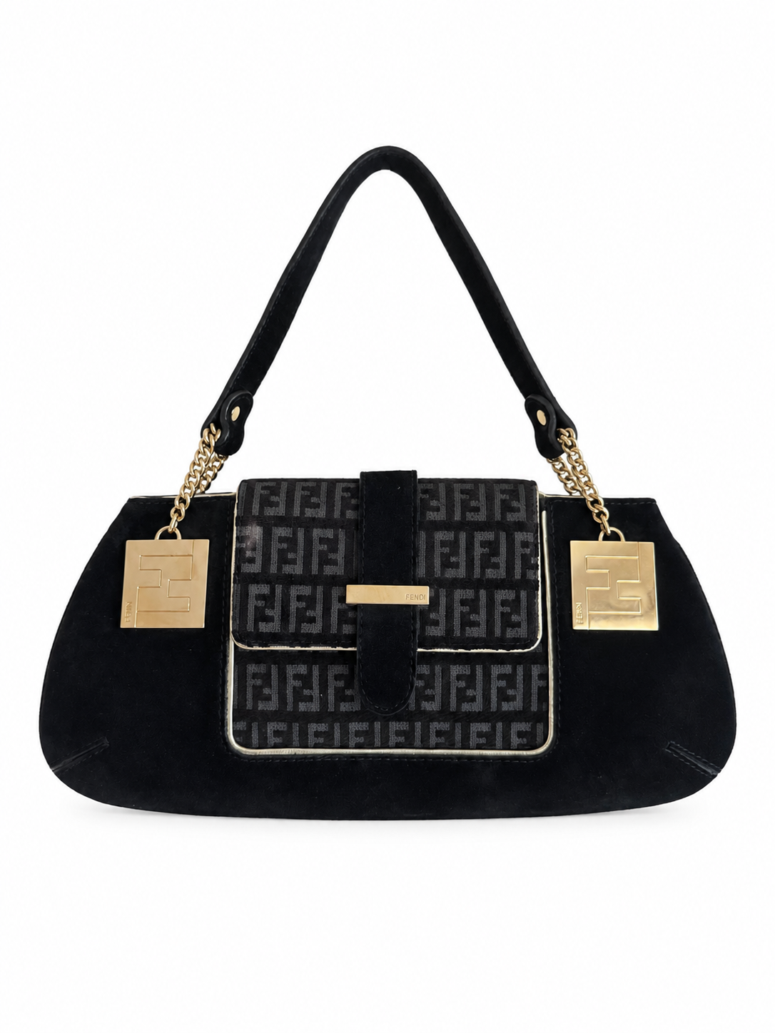 Fendi Canvas Chef Bag in Black