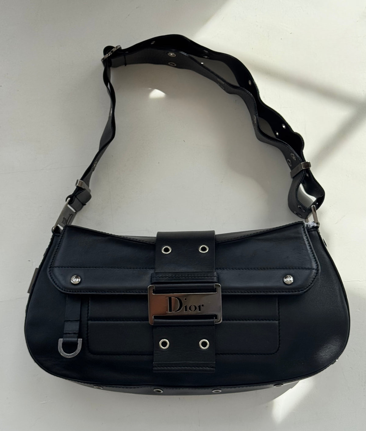 Christian Dior Columbus Shoulder Bag in Black