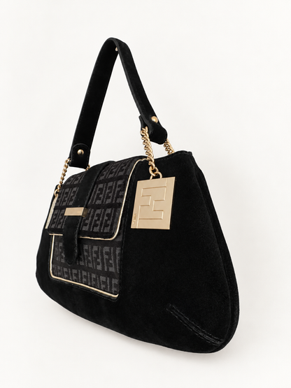 Fendi Canvas Chef Bag in Black