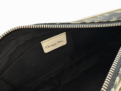 Christian Dior Canvas No.1 Trotter Bag in Black & Cream