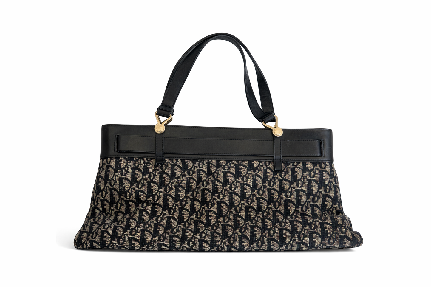 Dior Navy Monogram Canvas Tote Bag