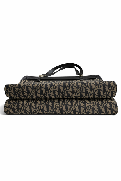 Dior Navy Monogram Canvas Tote Bag