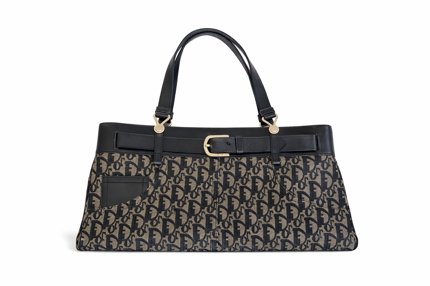 Dior Navy Monogram Canvas Tote Bag