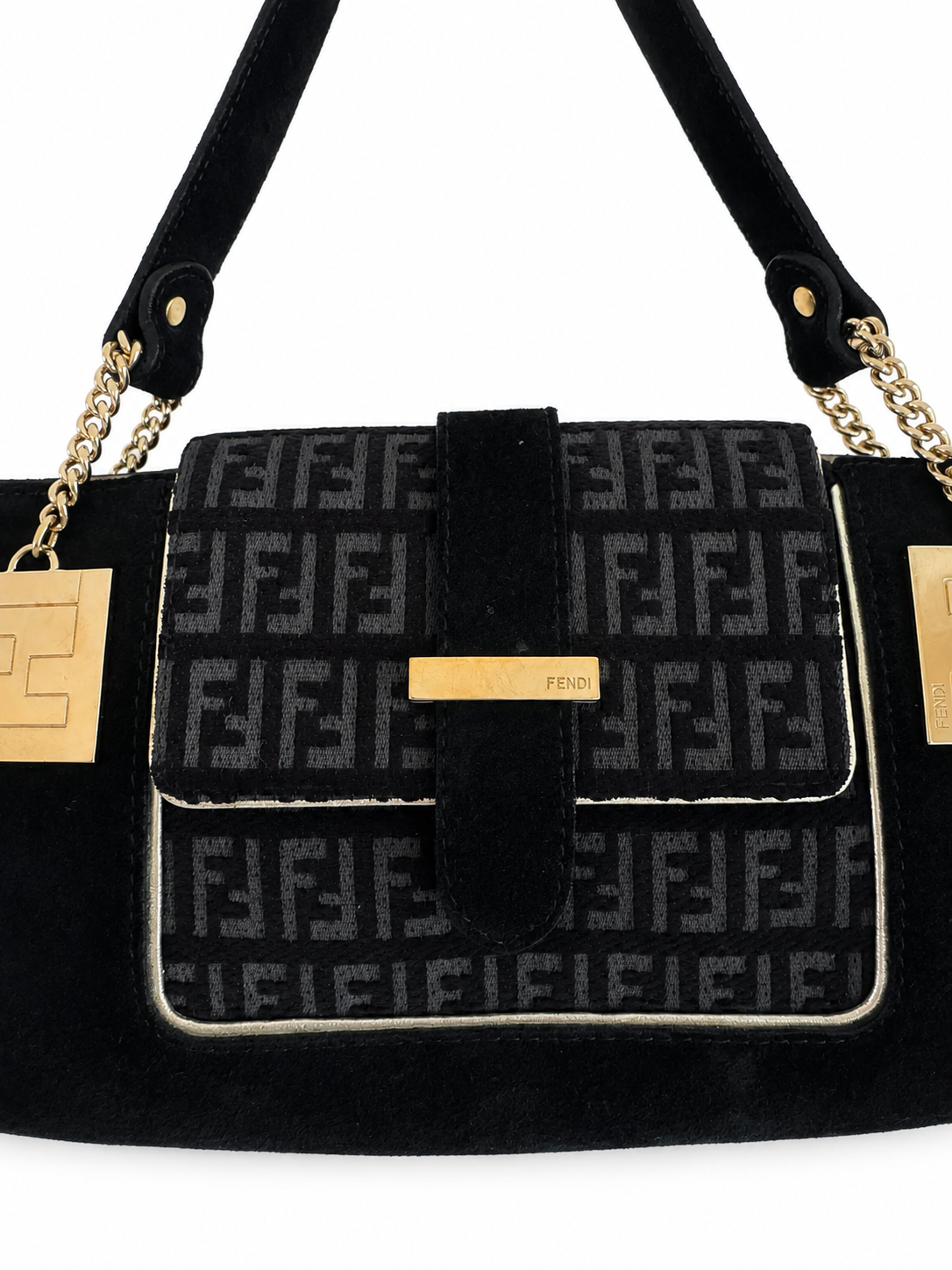 Fendi Canvas Chef Bag in Black