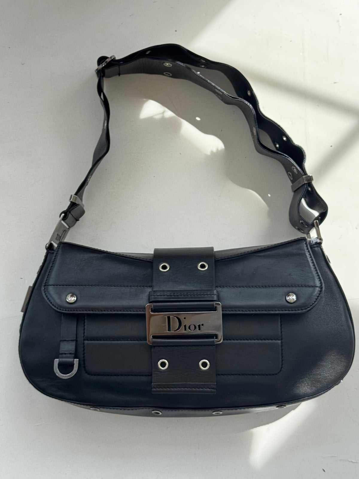 Christian Dior Columbus Shoulder Bag in Black
