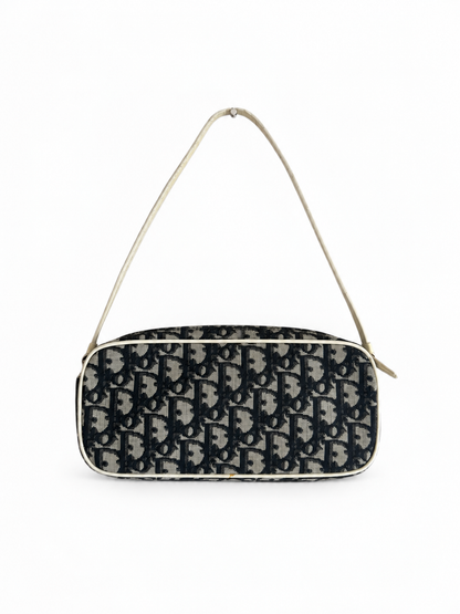 Christian Dior Canvas No.1 Trotter Bag in Black & Cream