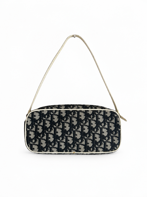 Christian Dior Canvas No.1 Trotter Bag in Black & Cream