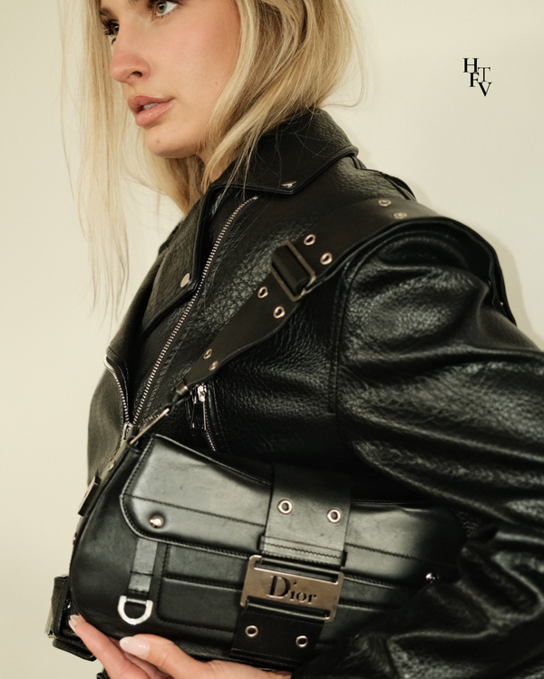 Christian Dior Columbus Shoulder Bag in Black